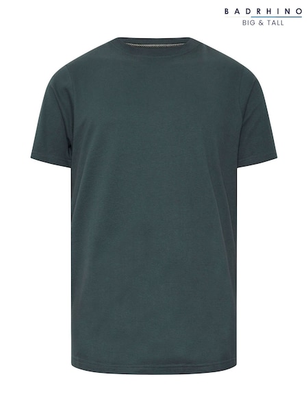 BadRhino Big & Tall Blue/Grey Textured Short Sleeve 100% Cotton T-Shirt (AT9674) | €26