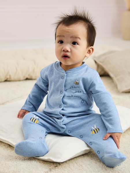 JoJo Maman Bébé Cotton Footed Appliqué Popper Sleepsuit (AT9851) | 34 €