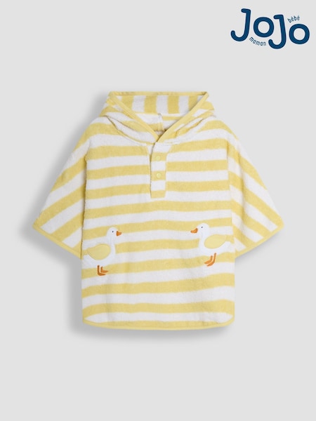 JoJo Maman Bébé Yellow 100% Cotton Duck Towelling Poncho (AT9857) | kr343 - kr371