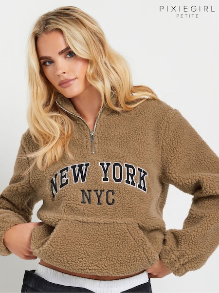 Pixiegirl Petite Nyc Half Zip Fleece Jacket (AT9893) | €54