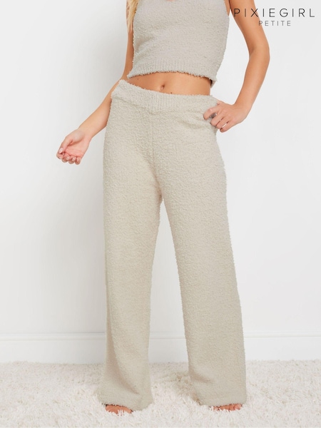 PixieGirl Petite Natural Chenille Wide Leg Pants (AT9924) | R$ 335
