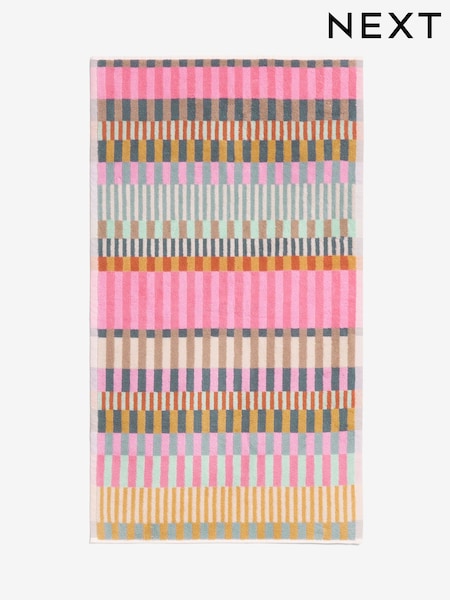 Multi Stripe 100% Cotton Towels (AT9937) | R$ 80 - R$ 175