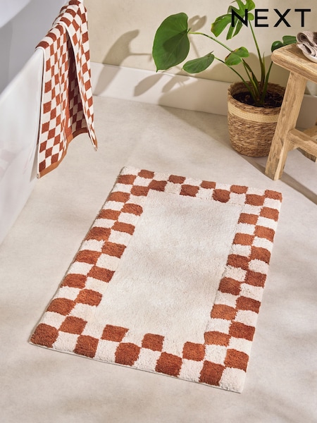 Checkerboard 100% Cotton Bath Mat (AT9944) | € 20