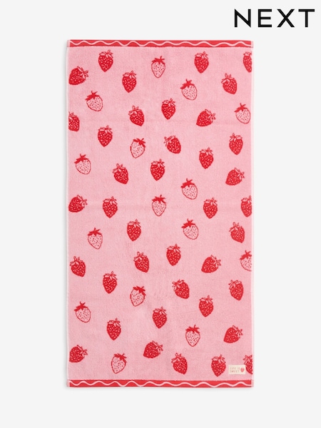 Pink Strawberry 100% Cotton Towel (AT9955) | €10 - €24