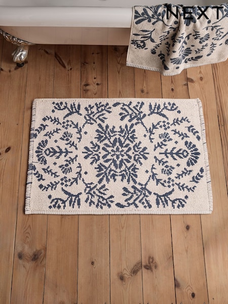 Seeking Simplicity Floral Print 100% Cotton Bath Mat (AT9966) | € 23