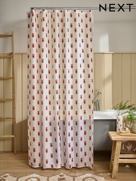 Hamish the Highland Cow Shower Curtain (AU0046) | ‏7 ر.ع.‏