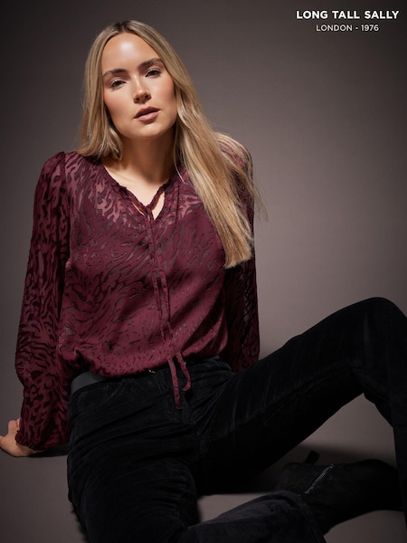 Long Tall Sally Burnout Top (AU0233) | €57