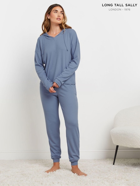 Long Tall Sally Blue Lounge Waffle Joggers (AU0242) | €37