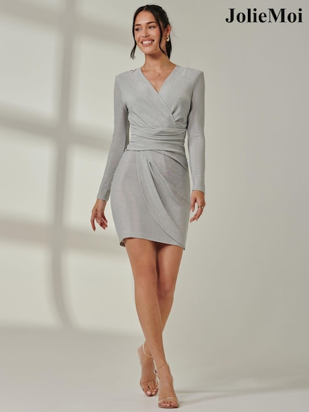 Jolie Moi Long Sleeve Knee Length Dress (AU0313) | 229 LEI