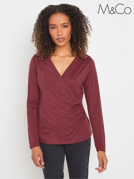 Violet - Top petrecut cu mânecă lungă premium M&Co (AU0354) | 171 LEI