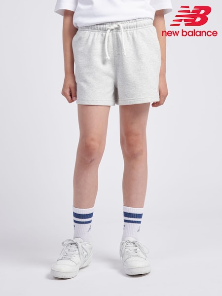 Серый - New Balance Small Girls Logo Shorts (AU0408) | €46 - €56