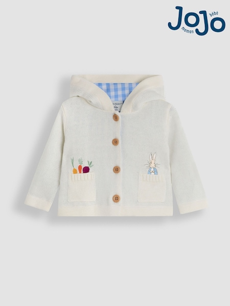 JoJo Maman Bébé Cream Peter Rabbit™ Embroidered Cardigan (AU0450) | €48 - €51