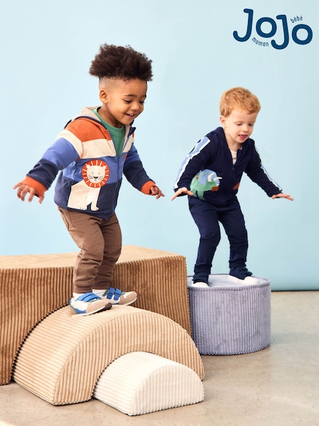Tan und Natur meliert - Jojo Maman Bébé 2-Pack Relaxed Fit Turn Up Joggers (AU0454) | 32 € - 37 €
