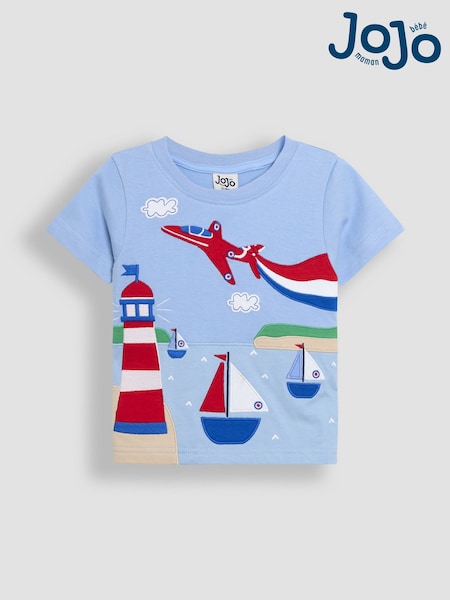 JoJo Maman Bébé Arrows Appliqué Scene T-Shirt (AU0462) | 127 LEI - 149 LEI