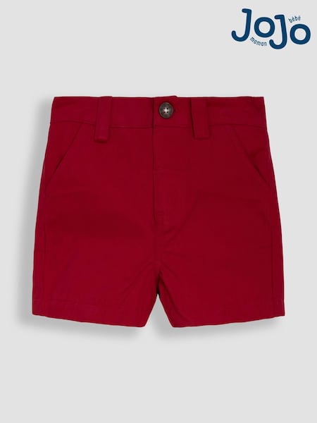 Rot - JoJo Maman Bébé Twill Chino 100% Cotton Shorts (AU0465) | 29 € - 34 €