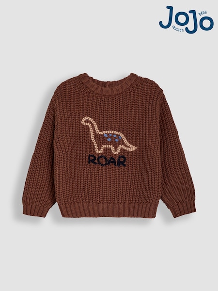 JoJo Maman Bébé Brown Embroidered Jumper (AU0475) | €34 - €38