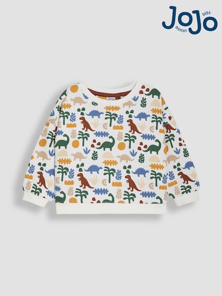 Crema crudo - JoJo Maman Bébé Checkerboard 100% Cotton Sweatshirt (AU0499) | 34 € - 38 €