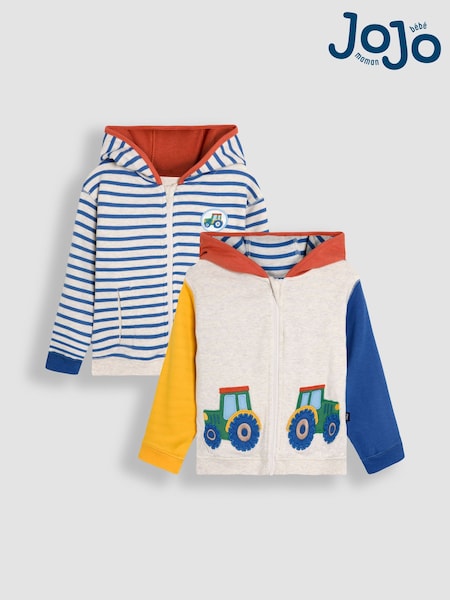 JoJo Maman Bébé Appliqué Reversible Hoodie (AU0601) | 43 € - 48 €