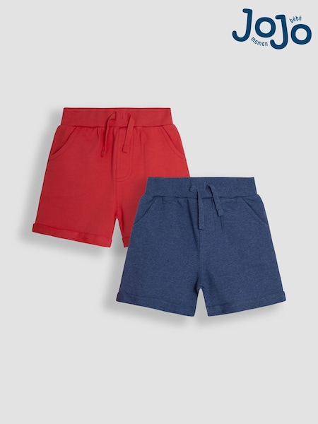 Royal Blue & Red - JoJo Maman Bébé 2-Pack Jogger Shorts (AU0616) | 27 € - 31 €