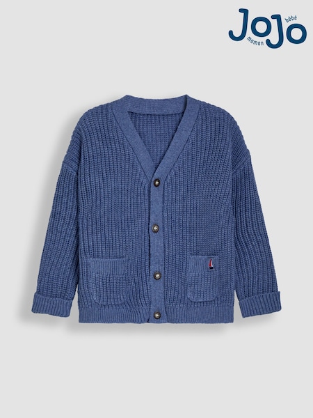 JoJo Maman Bébé Blue Classic Cardigan (AU0618) | €38 - €41