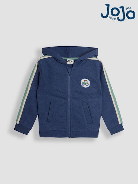 Jojo Maman Bébé Tractor Badge Zip Up Hoodie (AU0630) | ‏121‏₪ - ‏136‏ ₪