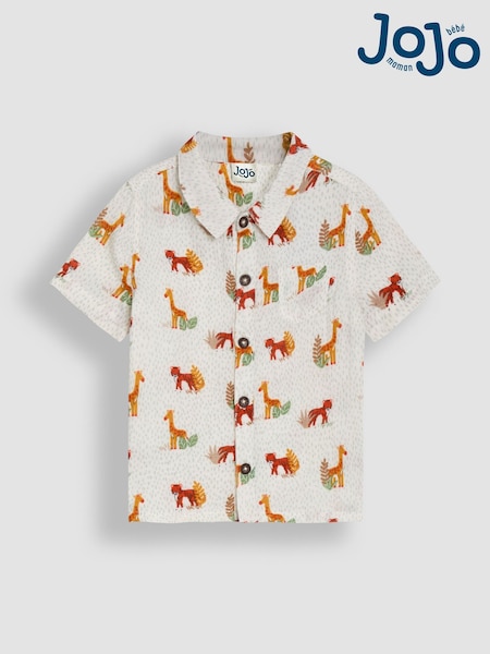 JoJo Maman Bébé Ecru Safari Cheesecloth Shirt (AU0639) | $38 - $43