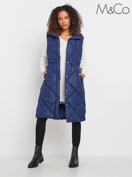 Синий - M&Co Hooded Gilet (AU0675) | €85