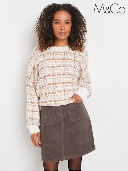 Braun - M&Co Corduroy A-Line Skirt (AU0694) | 51 €