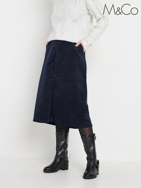 M&Co Corduroy Full Midi Skirt (AU0819) | €52