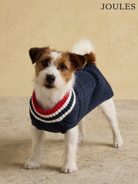 Joules Navy Blue Dog Knit Jumper (AU0977) | €24 - €29