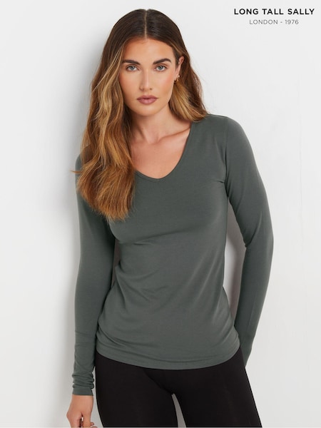 Gri - Long Tall Sally Thermal Heat Mânecă lungă Top (AU1134) | 179 LEI