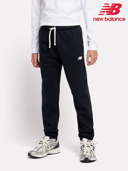 New Balance Black Small Boys Brush Back Logo Joggers (AU1165) | €64 - €77
