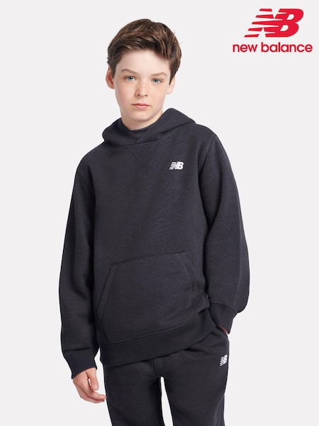 New Balance Black Small Boys Brush Back Logo Hoodie (AU1166) | €72 - €86