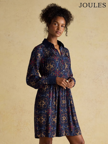 Joules Eleanora Navy Shirt Dress (AU1206) | R$ 680
