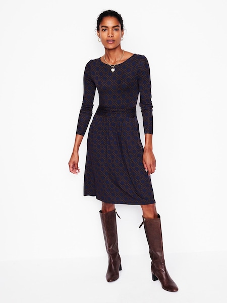 Boden Brown Amelie Long Sleeve Dress (AU1253) | €46