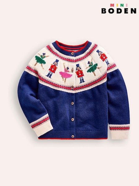 Boden Multi colour Fairisle Pattern Nutcracker Christmas Jumper (AU1268) | €27 - €34