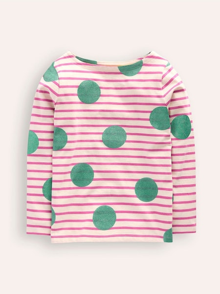 Boden Pink 100% Cotton Ella Breton T-Shirt (AU1283) | AED55 - AED61