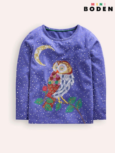 Boden Purple Superstitch 100% Cotton T-Shirt (AU1358) | 47 QAR - 52 QAR