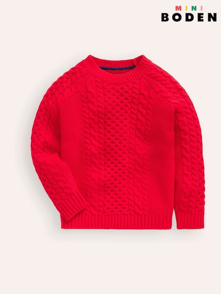 Boden Red Heritage Cable Jumper (AU1407) | 2,223 UAH - 2,523 UAH