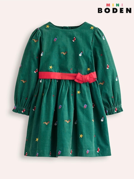 Boden Christmas Peggy Cord Party 100% Cotton Dress (AU1419) | 256 LEI - 275 LEI