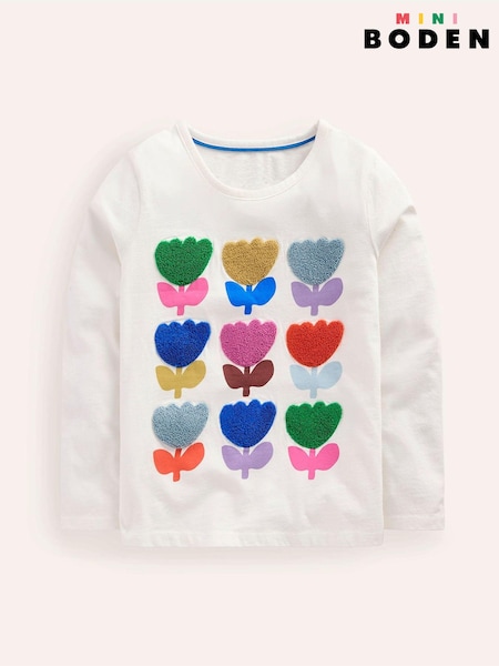 Boden Cream Printed Graphic 100% Cotton T-Shirt (AU1426) | 65 QAR - 72 QAR