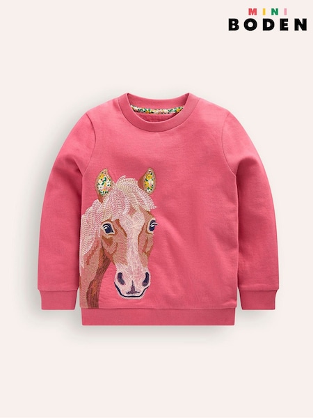 Boden Pink Superstitch 100% Cotton Sweatshirt (AU1432) | €31 - €37