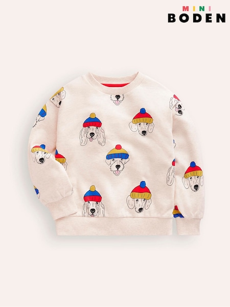 Boden Cream Printed 100% Cotton Sweatshirt (AU1434) | AED78 - AED93