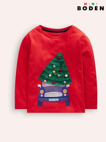 Boden Red 100% Cotton Superstitch T-Shirt (AU1436) | €23 - €25