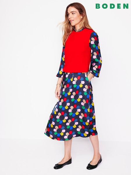 Boden Blue Jasmine Satin Midi Dress (AU1453) | 8,712 UAH