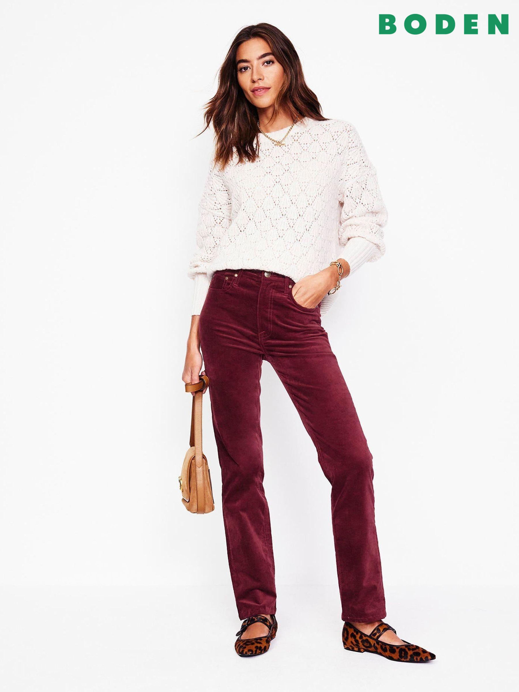 Womens red jeans uk top
