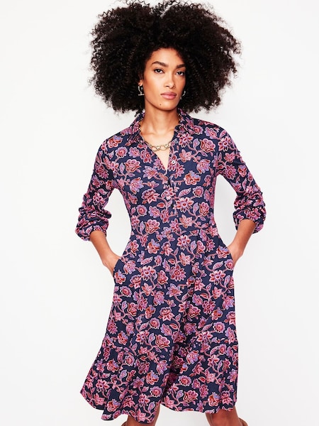 Boden Blue Tiered Jersey Shirt Dress (AU1489) | €124