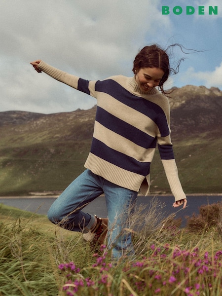 Boden Blue Jessica Oversized Jumper (AU1491) | AED407