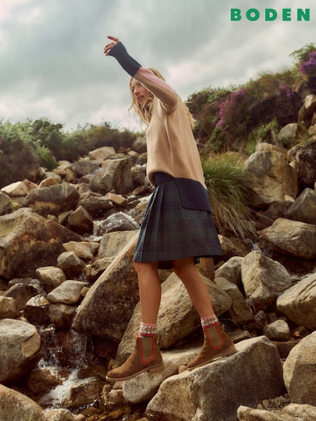 Boden Blue Helen Buckled Kilt Skirt (AU1520) | €83