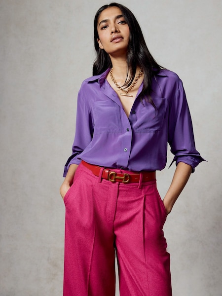 Boden Connie Relaxed Silk Shirt (AU1521) | 677 LEI